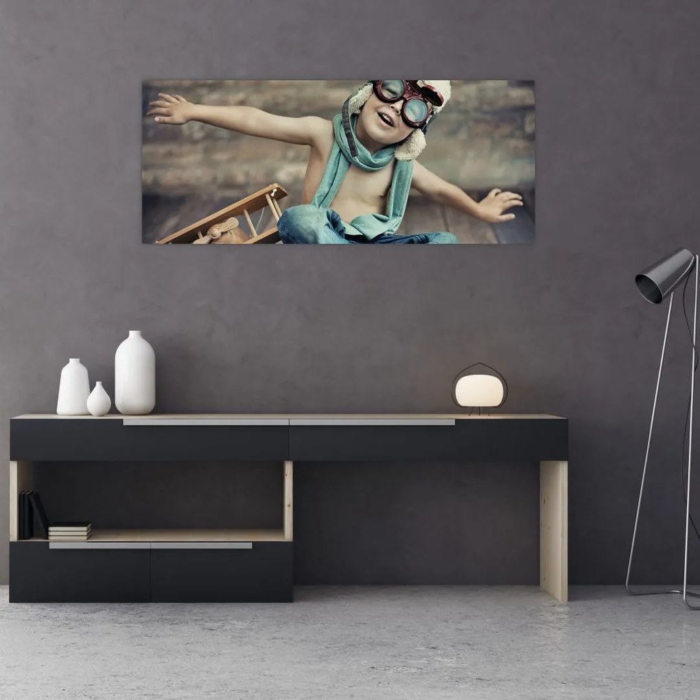Tablou - Tânăr aviator (120x50 cm)