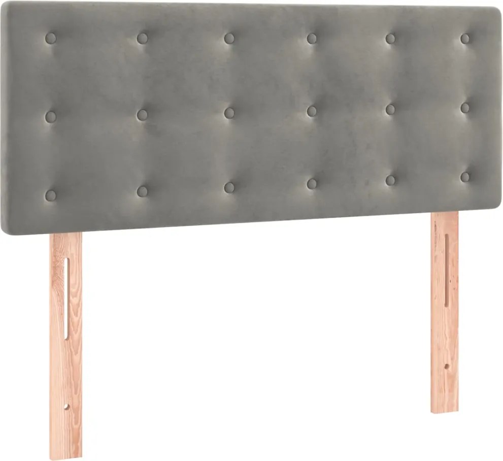 vidaXL Tăblie de pat, gri deschis, 80x5x78/88 cm, catifea
