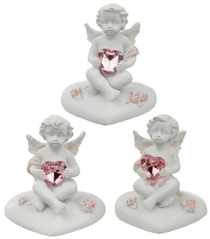 Decoratiune Ingeras pe inimioara 5 cm