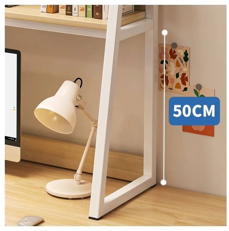 Raft multifunctional cu 3 niveluri VERTEX alb/stejar