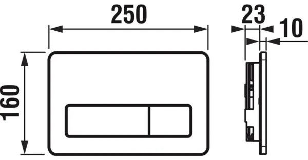 JIKA H8936620000001 - Buton de comandă pentru rezervor WC DUAL PRO, alb