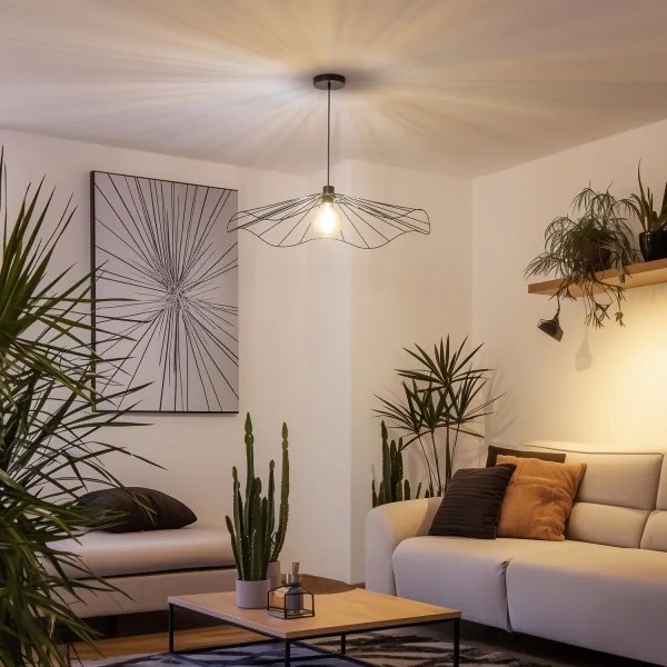 Brilagi - Lustră LED suspendată pe cablu CERIA WIRE 1xE27/40W/230V Ø 80 cm neagră