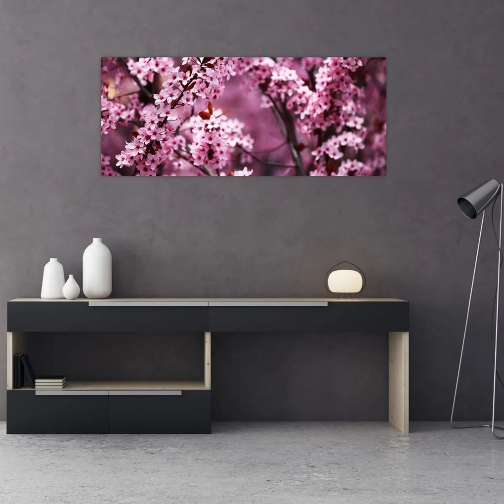 Tablou - Sakura roz (120x50 cm)