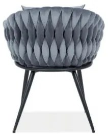 Scaun tapitat Nuvo Velvet – Gri