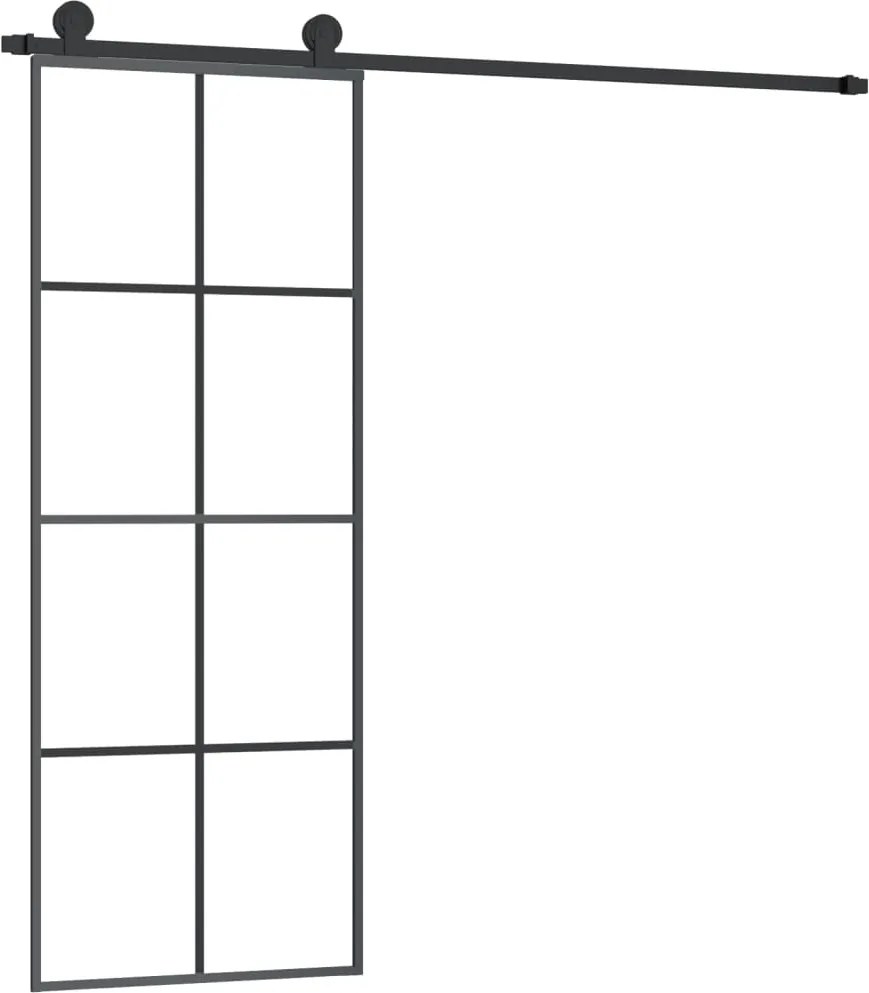 vidaXL Ușă glisantă cu set feronerie, 76x205 cm, sticlă ESG/aluminiu