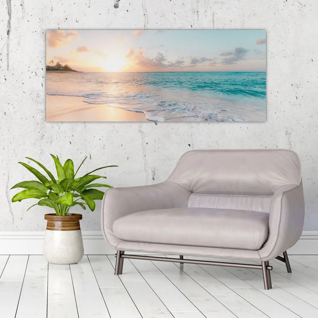 Tablou - Plaja de vis (120x50 cm)