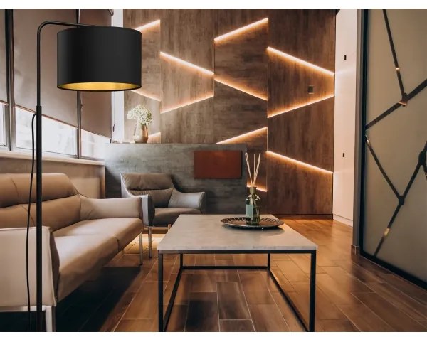 Lampadar ARDEN 1xE27/60W/230V negru/auriu