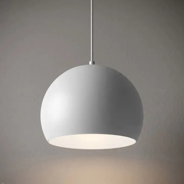 Lustră suspendată pe cablu SOOL, 1xE27/15W/230V, Ø 27 cm, albă