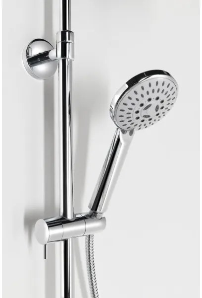 Aqualine - Set de duș cu baterie FARRAO, crom lucios