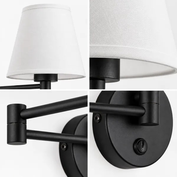 BRILAGI - Aplică de perete NUBILA 1xE27/15W/230V alb/negru