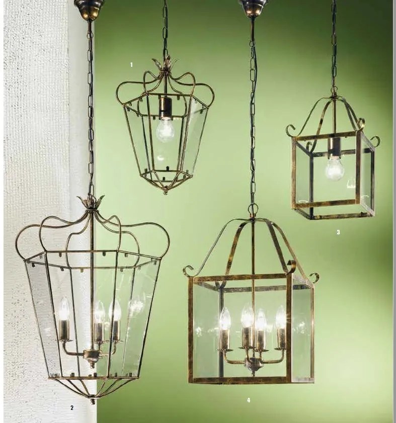 Lustra / Pendul design rustic Frano Latern HL 6-1533/4 Antik/gold OR