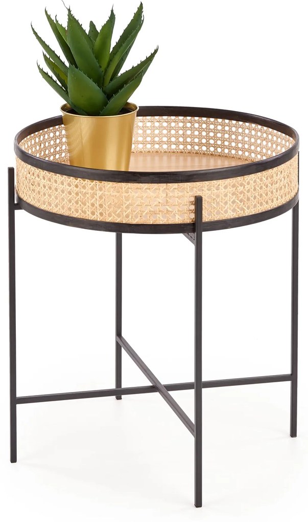 Masuta de cafea Rattan Natural, LANIPA 50x55 cm