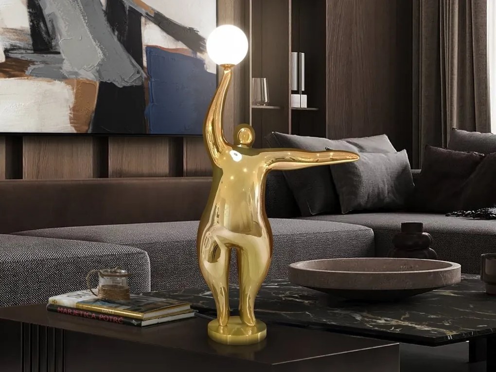Figurina decorativa / Lampa de masa design lux El globo aurie