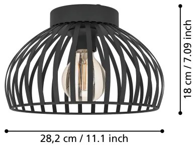 Plafonieră Eglo 900722 MOGANO 1xE27/40W/230V d. 28 cm