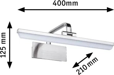 Paulmann RENAN 95572 - Aplică LED 9,5 W pentru tablouri, 230 V, 40 cm, crom mat