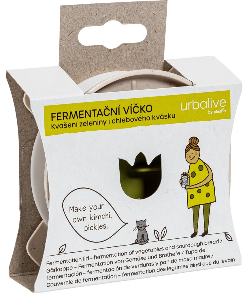 Set de fermentare Plastia - fildeș cu zaț decafea, nuanța miere