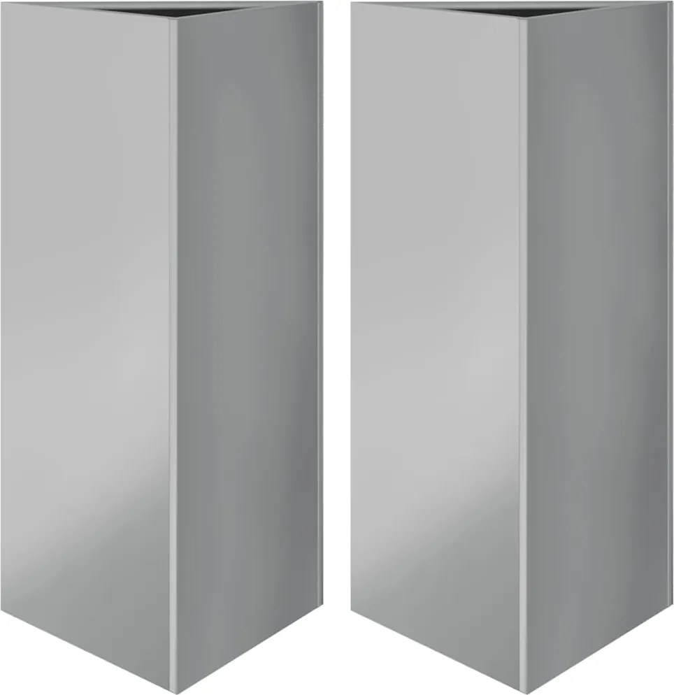 vidaXL Jardiniere grădină, 2 buc. 40x40x75 cm oțel galvanizat triunghi