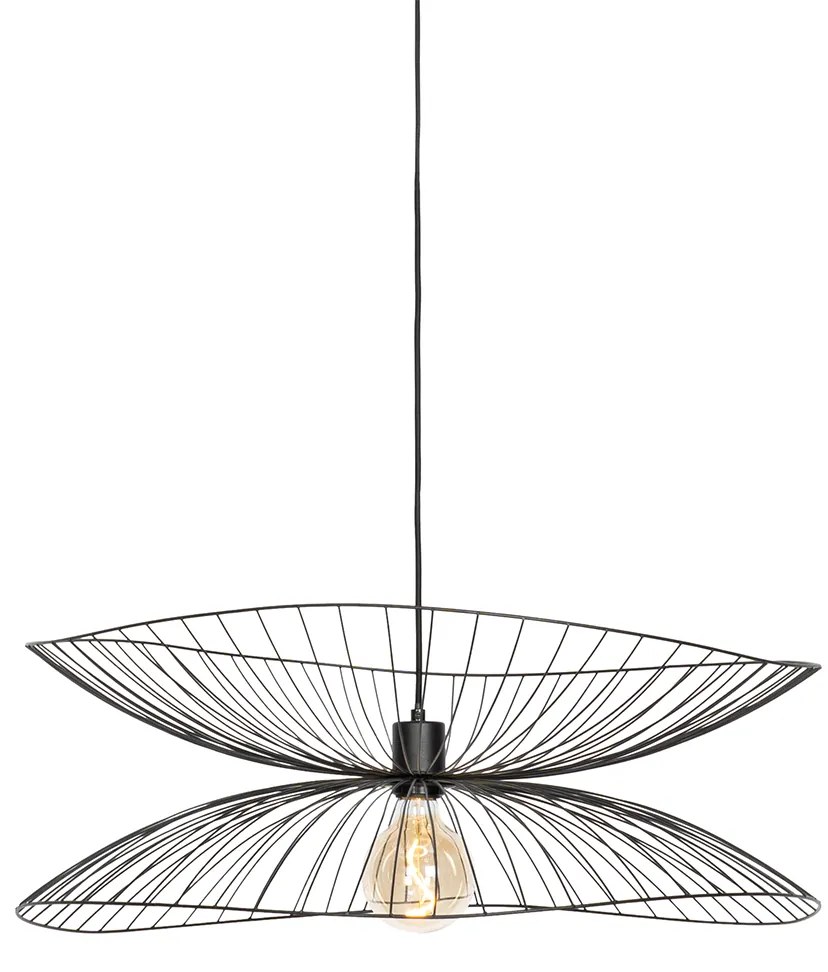 Lampă pendant de design neagră 66cm - Pua