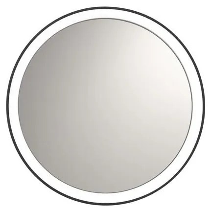 Oglinda cu iluminat LED design circular ONAR negru