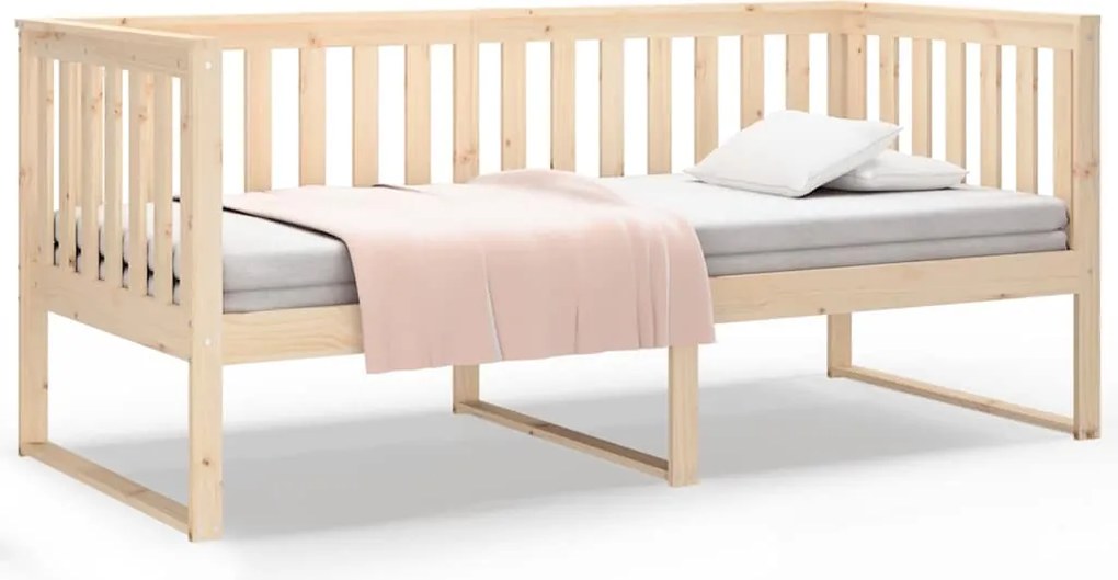 vidaXL Pat de zi fără saltea 100x200 cm din lemn masiv de pin