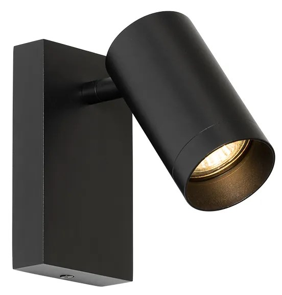 Lampă de perete inteligentă neagră reglabilă cu întrerupător, inclusiv Wifi GU10 50mm - Jeana Luxe