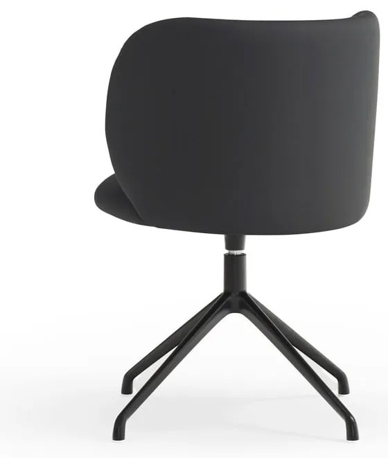 Scaun de sufragerie negru tapițat Mogi – Teulat