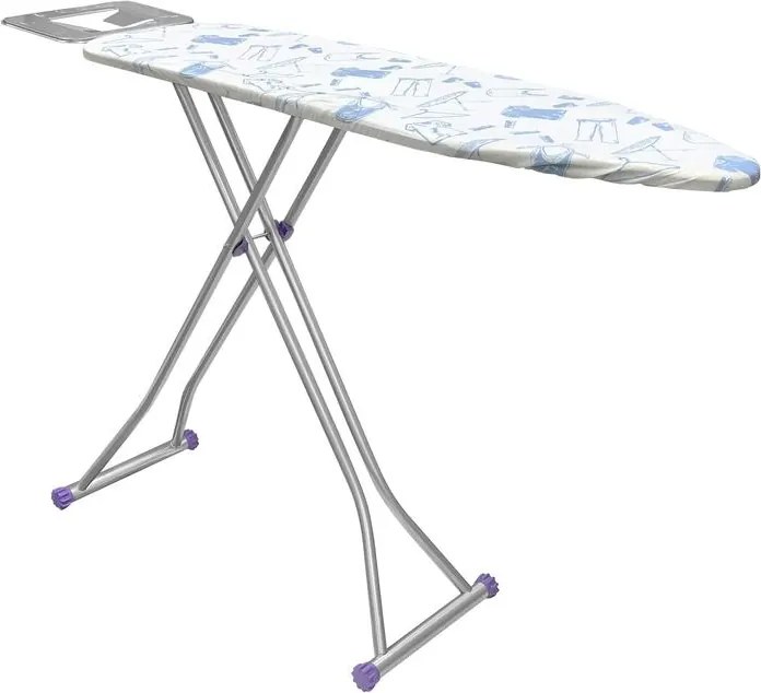 Masa de calcat ZILAN ZLN7666, suprafata de lucru 110x33 cm, blat plasa metalica, suport pentru fierul de calcat