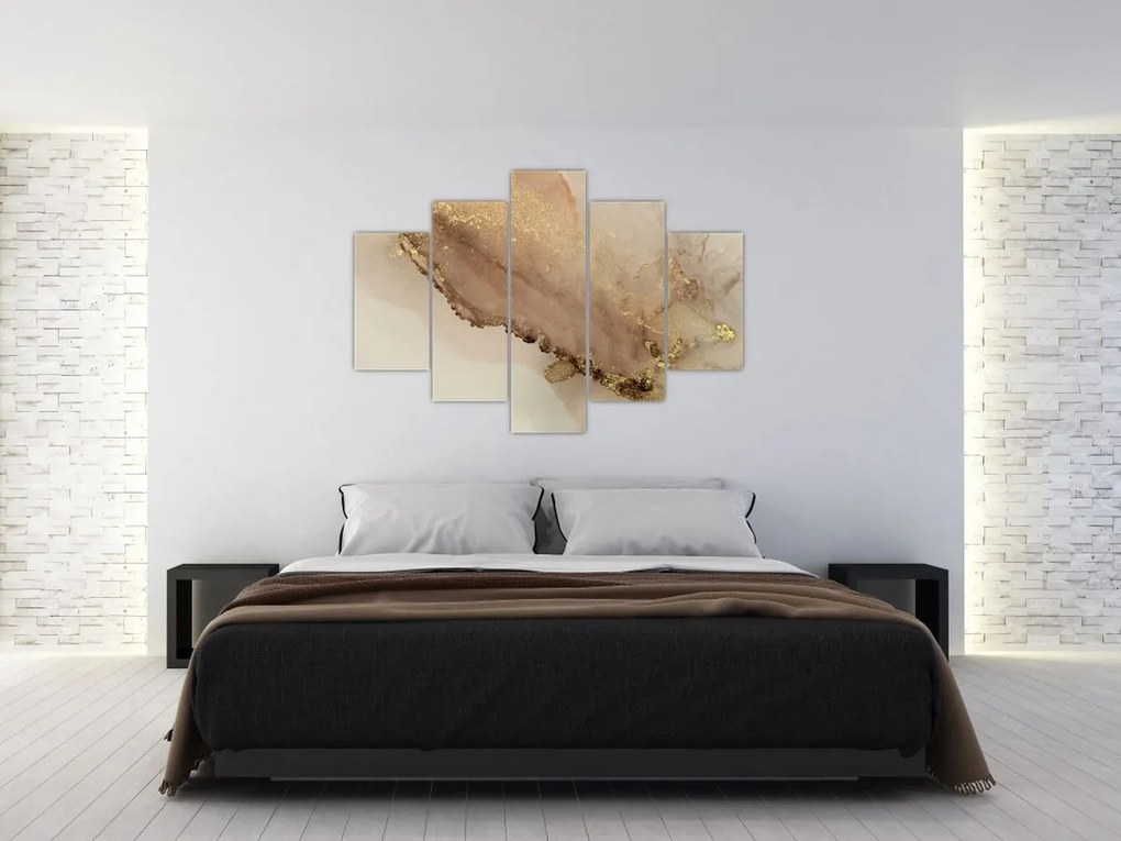 Tablou - Sclipici auriu (150x105 cm)