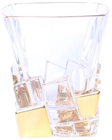 Set pahare de whisky Bohemia Crack Gold, 6 buc., 310 650458