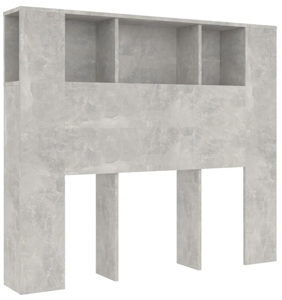 811920 vidaXL Dulap tăblie, gri beton, 120x18,5x102,5 cm