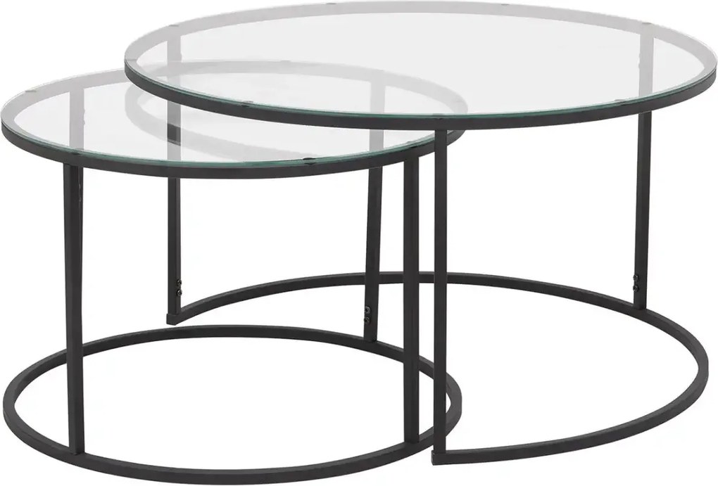 Set masuta de cafea sticla,Seria 710,Homs, 2 buc,0025