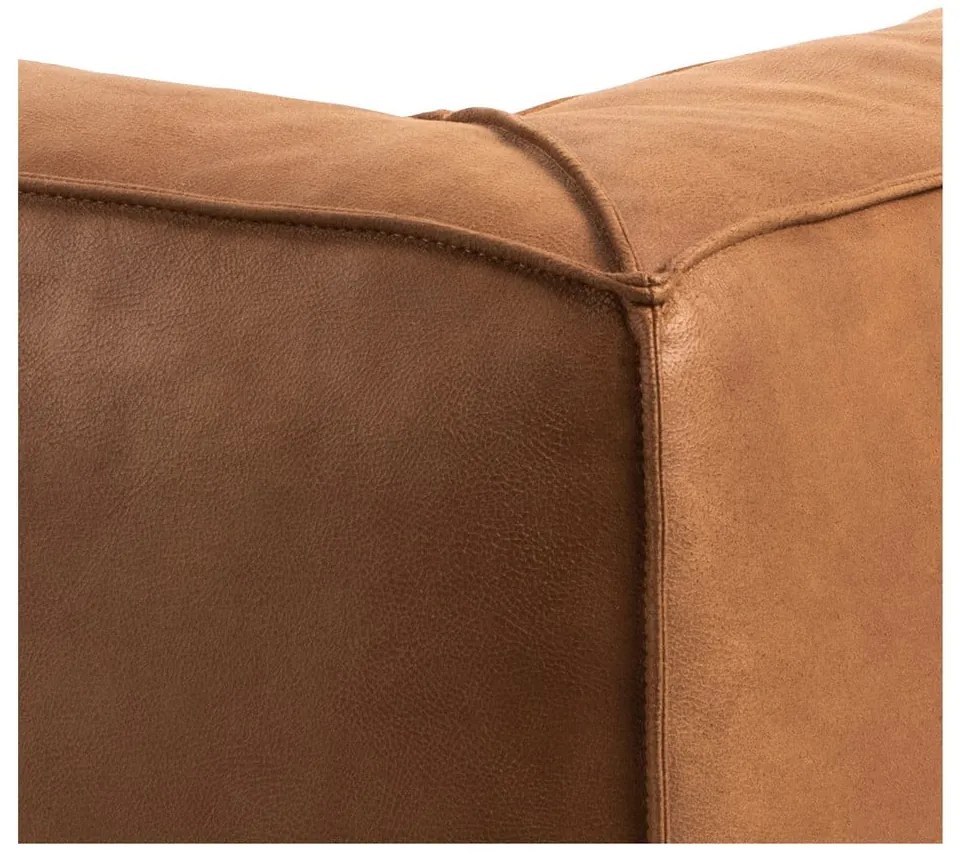 Canapea maro coniac cu tapițerie din imitație de piele 208 cm Fairfield Kentucky – Bonami Selection