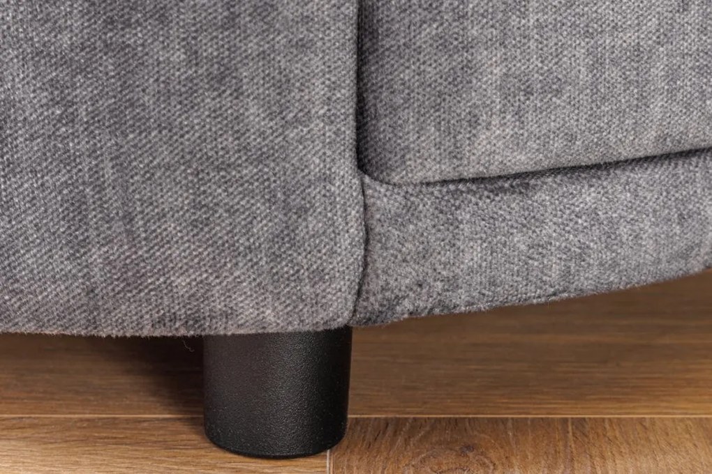 Noptiera ovala cu iluminat LED SIGNUM 55cm catifea gri