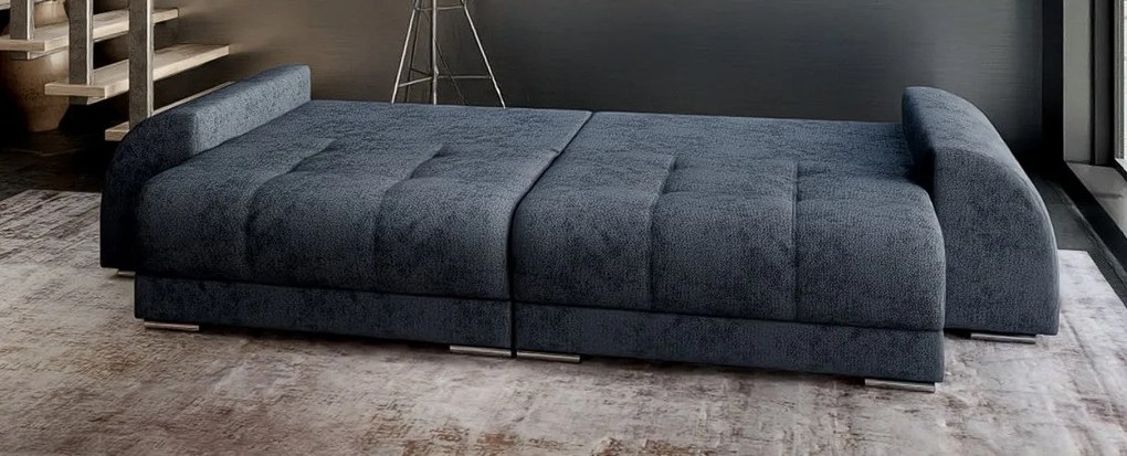 Canapea extensibilă dumonde cu 2 lăzi de depozitare si sezut confortabil din spuma high-density, Verona Enjoy Antracit 310x100 cm