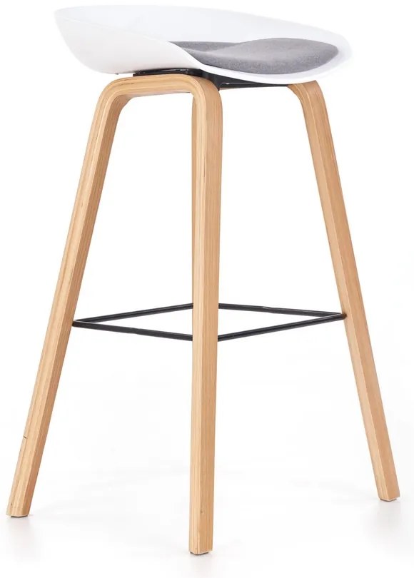 Scaun de bar Edgar, gri/fag