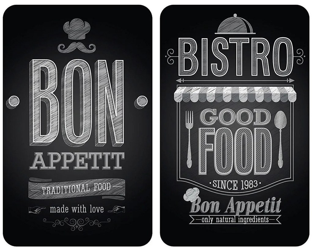 Plăci de protecție din sticlă BON APPETIT pentru aragaz – 2 bucăți, WENKO, bon appetit