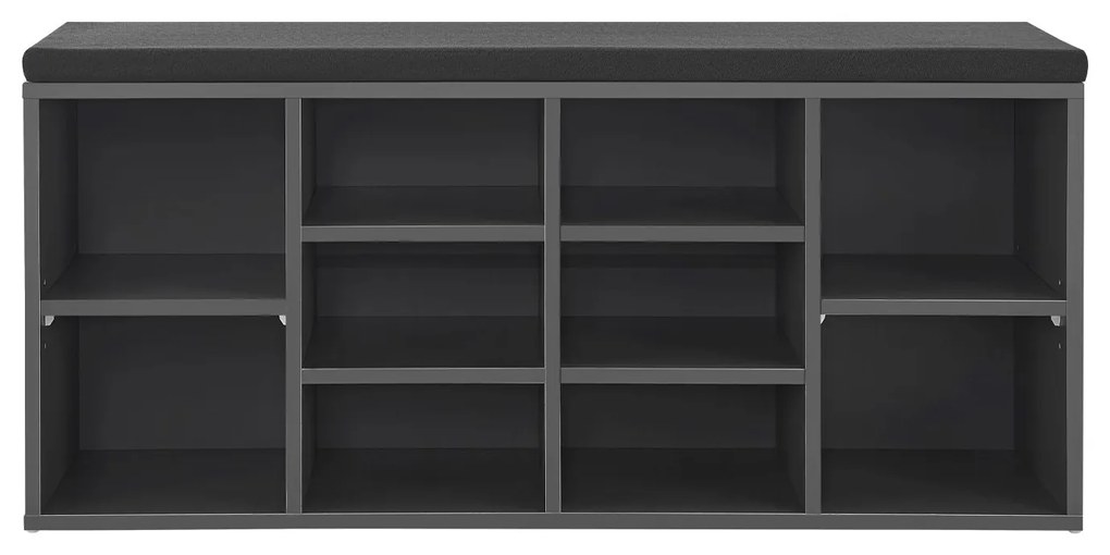 Suport pantofi cu căptușeală 104 x 30 x 48 cm gri închis