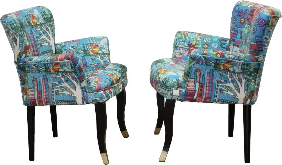 Fotoliu cocktail Relax Homs textil albastru