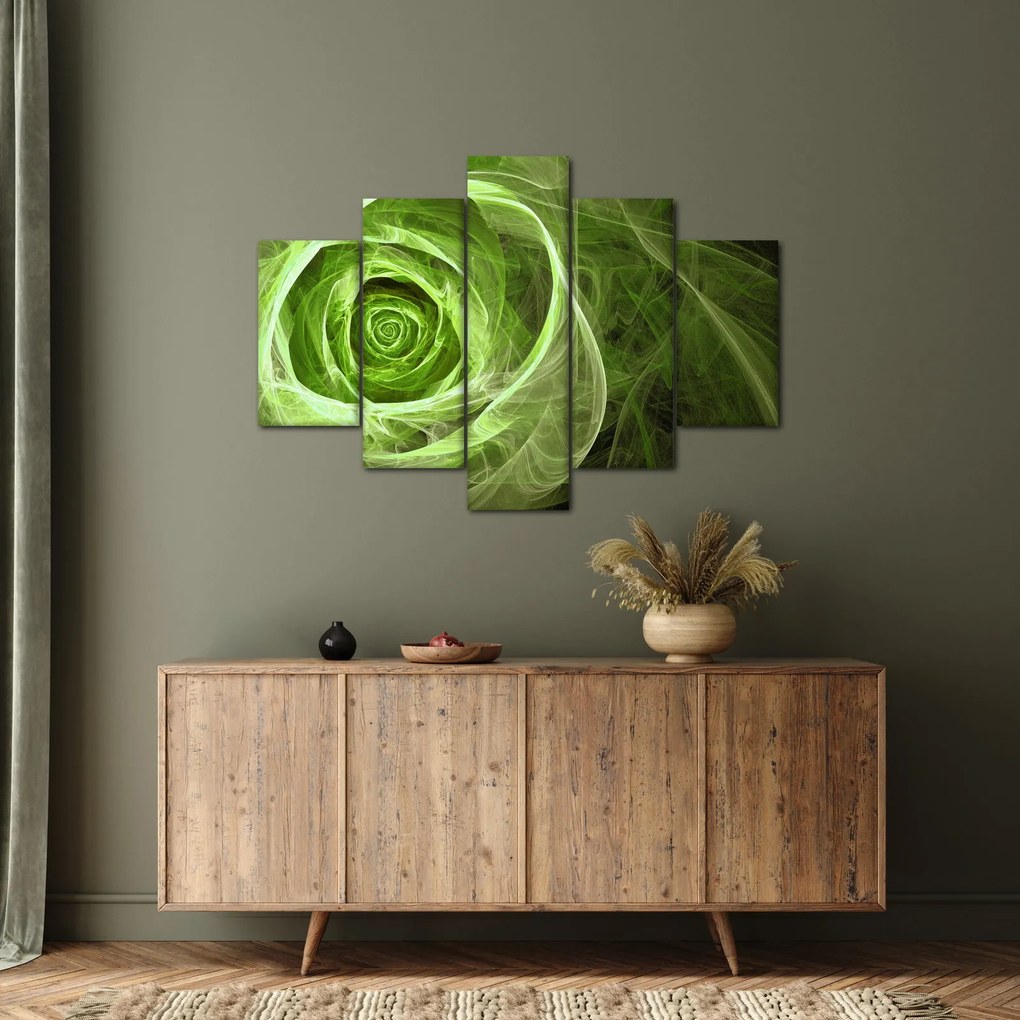 Tablou - Abstract Rose Green (150x105 cm)
