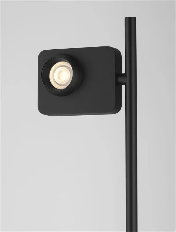 Lampa de podea LED cu spot directionabil stil minimalist KEDROS negru