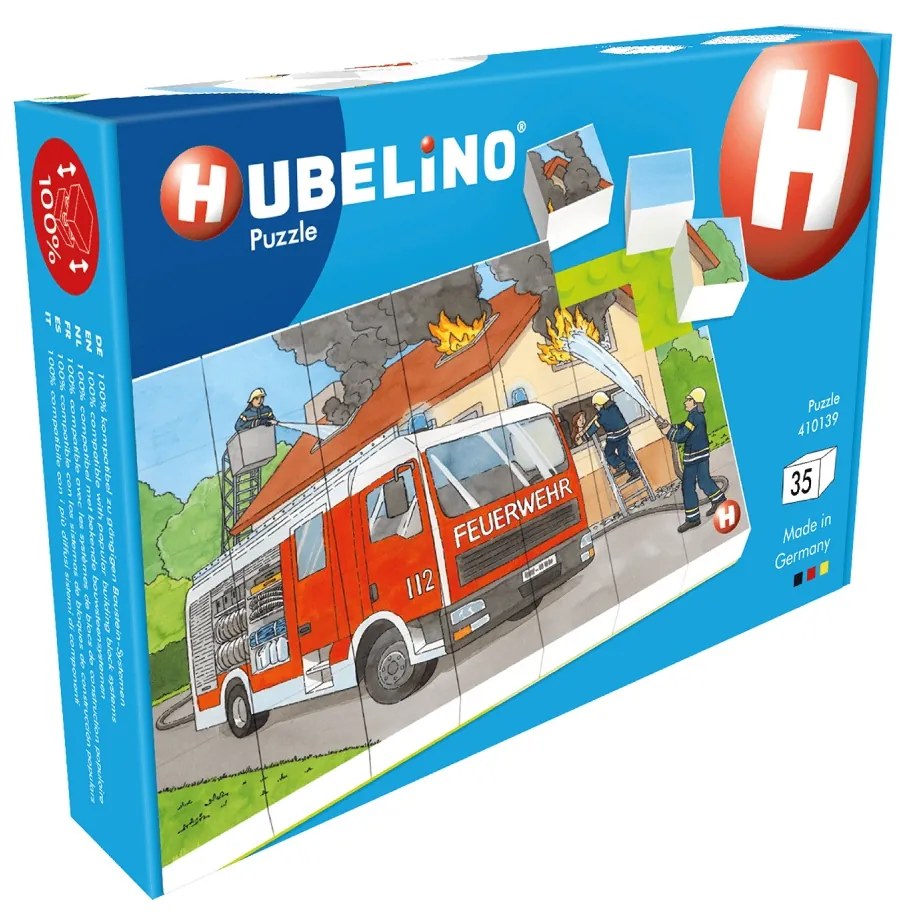 Puzzle Masina de pompieri Hubelino (35 piese)