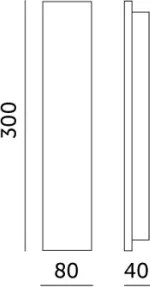 Aplică de perete pentru exterior LED MIRANA S LED/8W/230V 4000K IP44 30 cm neagră