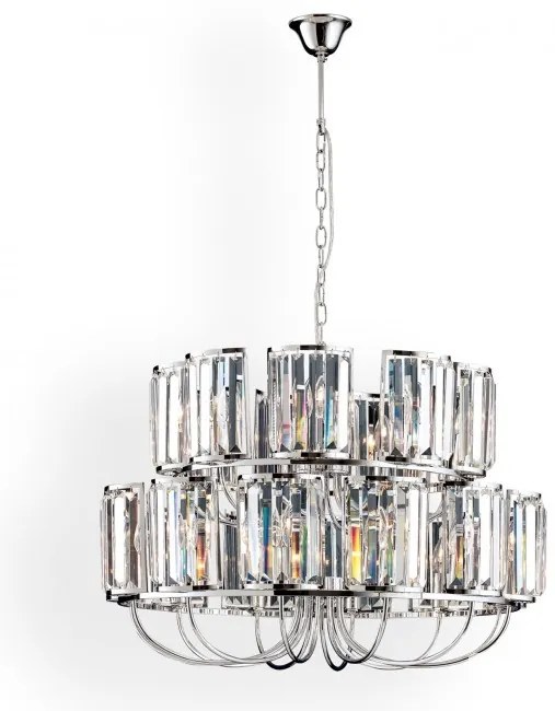 Candelabru cromat design LUX cu cristal K9 Gstaad