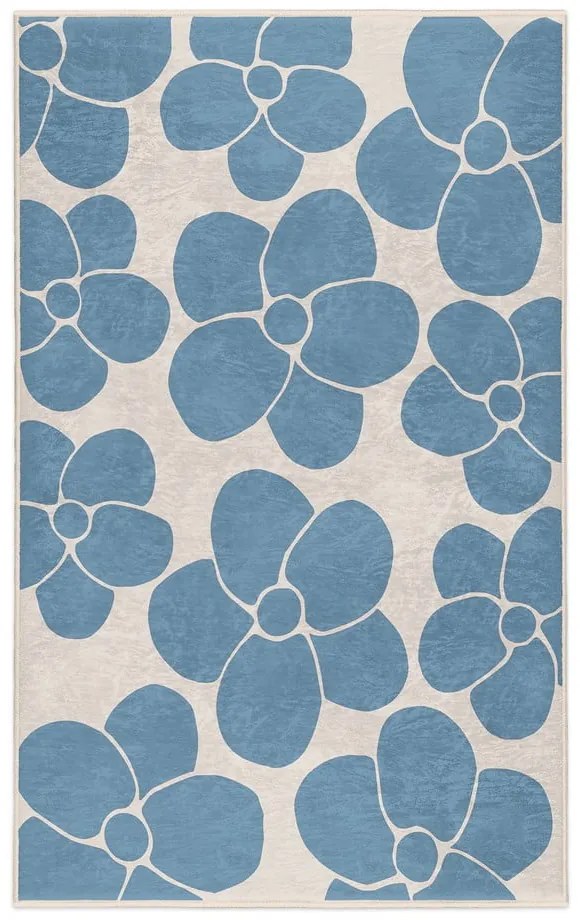 Covor albastru lavabil 80x150 cm Blue Meadow – Mila Home