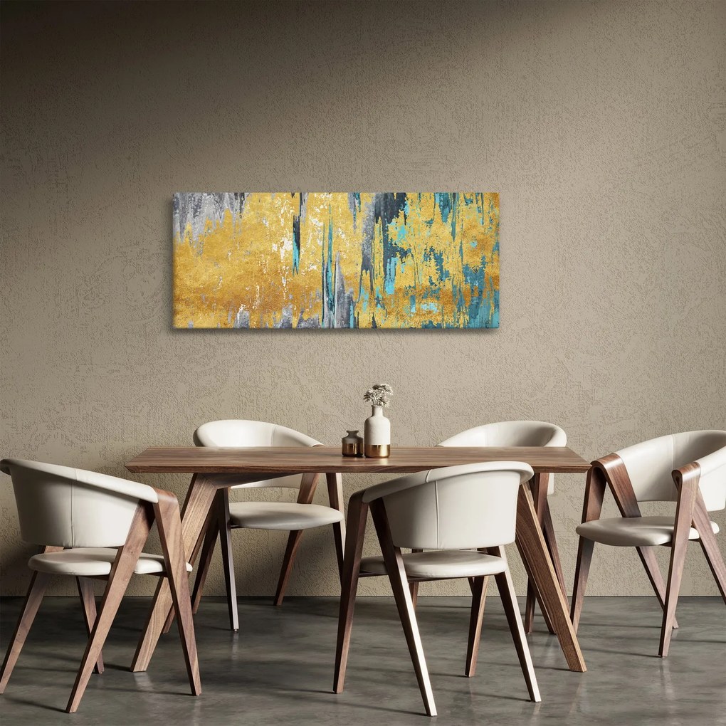 Tablou - Design auriu (120x50 cm)