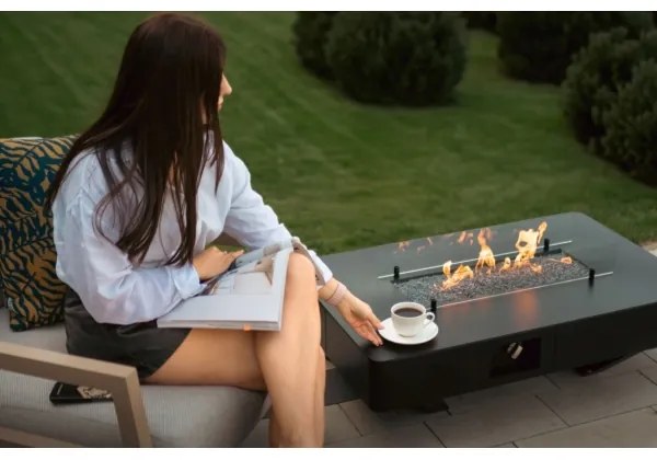 Șemineu de exterior pe gaz Planika Rio Table GAS 46x106 cm 10kW