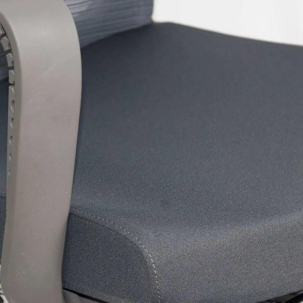 Scaun ergonomic SYYT 9502 gri, rabatabil cu suport de picioare