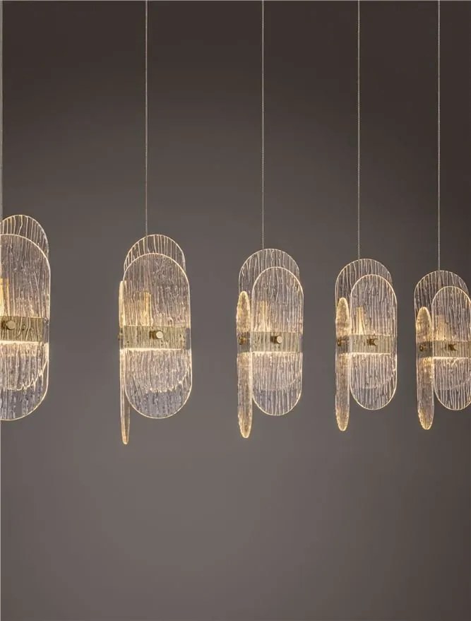 Lustra LED suspendata liniara design decorativ LUCIEN 3000K