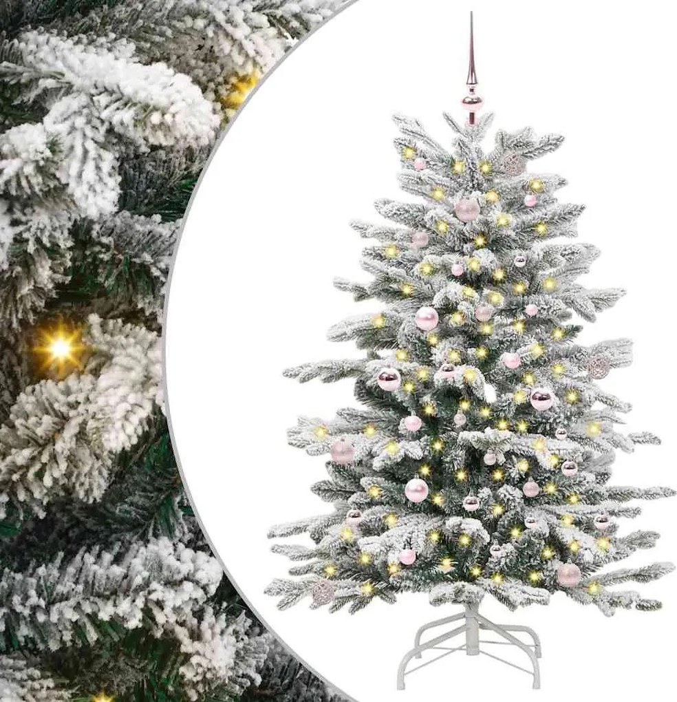 vidaXL Brad de Crăciun artificial cu ramuri articulare Alb 150 cm