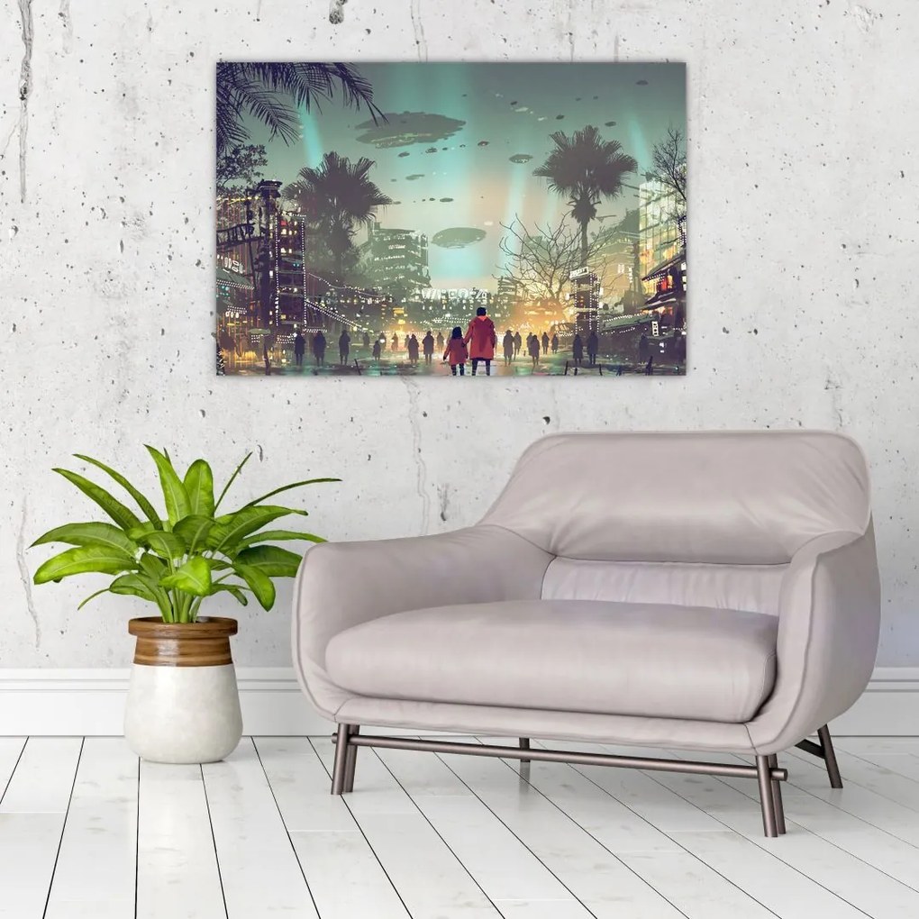 Tablou - Oraș în viitor (90x60 cm)